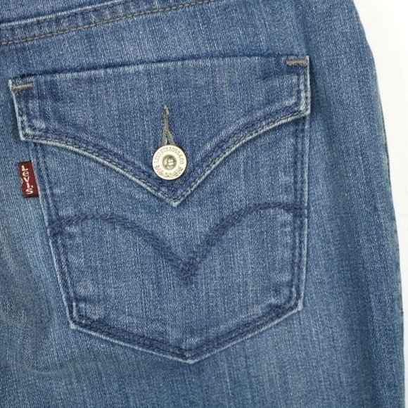 Levi's Bold Curve Classic Boot Cut Jeans Button Flap Pockets 6 28 - Picture 8 of 11